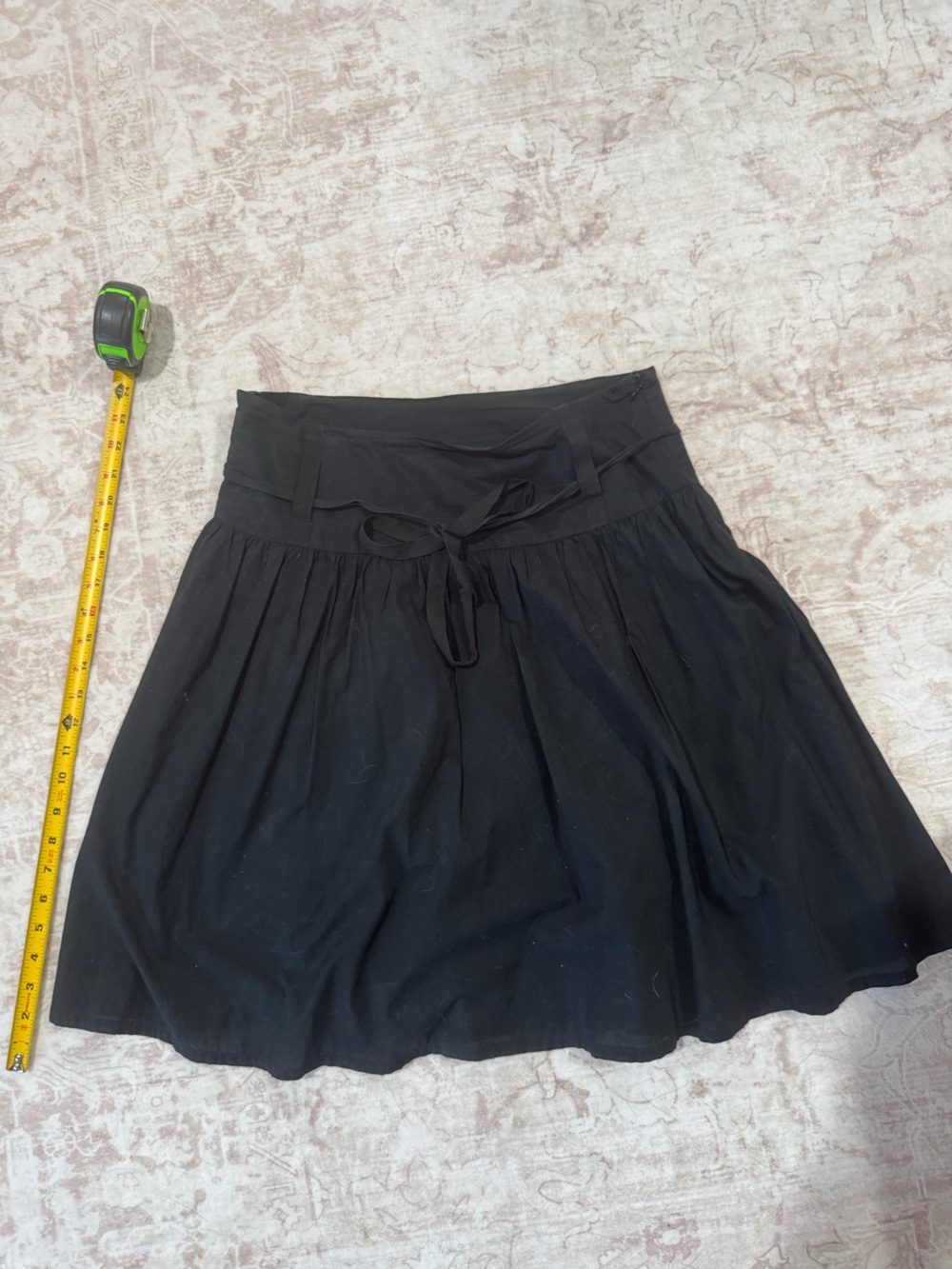 Black High-Waist Tie-Waist Women’s Skirt